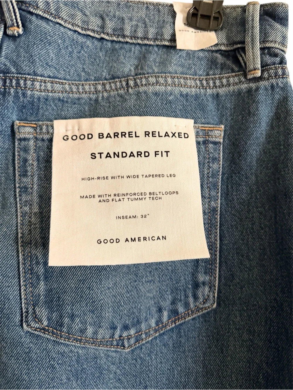 NWT Good American Good Barrel Relaxed Jeans - Picture 5 of 6